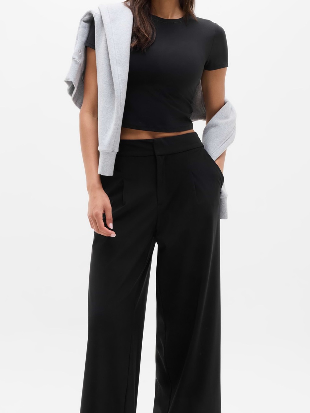 Athleta Pinnacle High Rise Trouser - size 10 - black